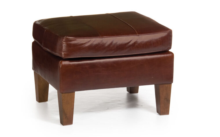 0007 ottoman with many choices of wood finishes such as Antique Black, Distressed Pecan, Riverloom, Espresso