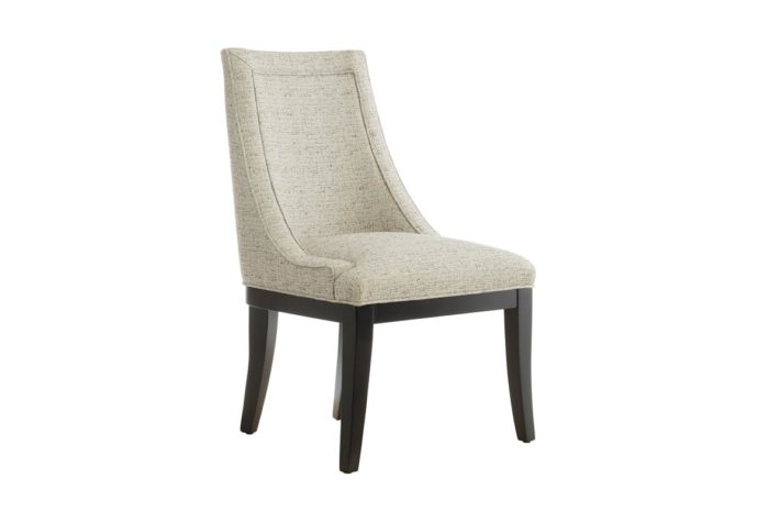 side view of 11181 customizable dining chair in espresso wood finish