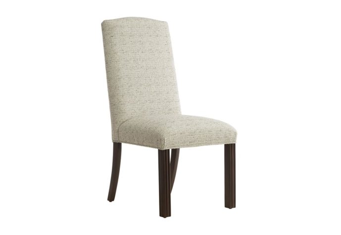 11232 simplistic accent chair in white fabric with espresso wooden legs
