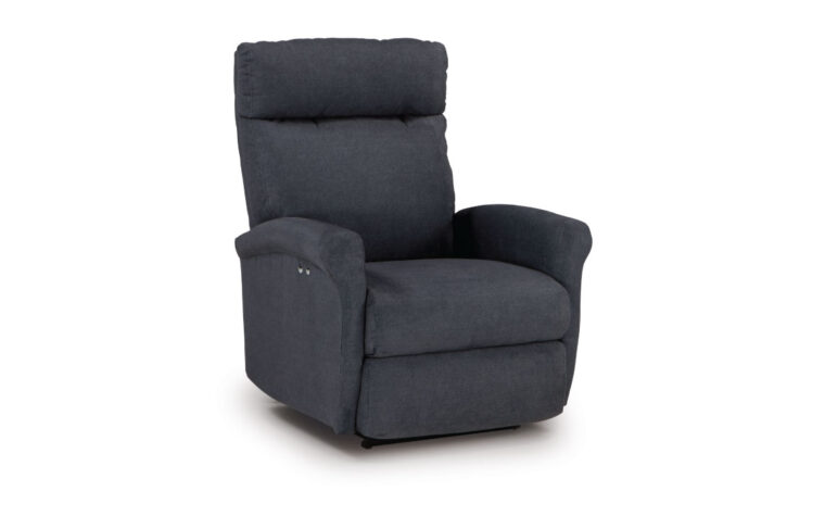 codie power lift recliner shown in a blue leather will be the perfect fit for your modern living room but is fully customizable