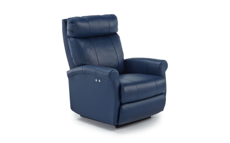 codie power lift recliner shown in a blue leather will be the perfect fit for your modern living room but is fully customizable