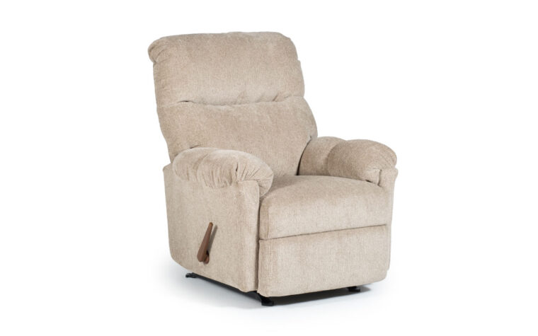 this traditional plush power recliner has a split back cushion and arm rest