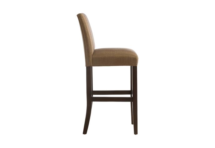 side view of 10105 bar stool with straight back from vogel