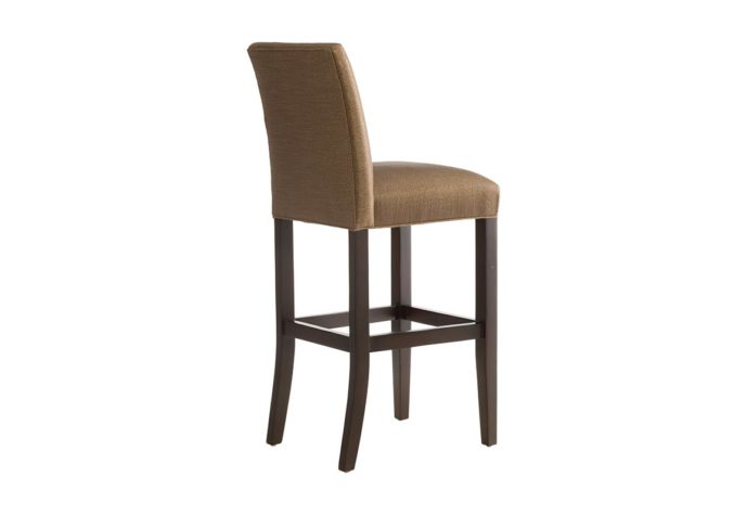 10105 bar stool in espresso wood finish and brown fabric