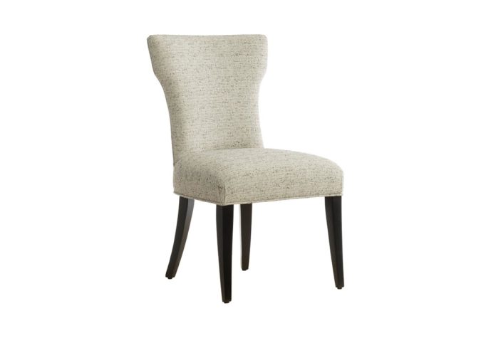 11255 transitional chair with curved back and curved back legs