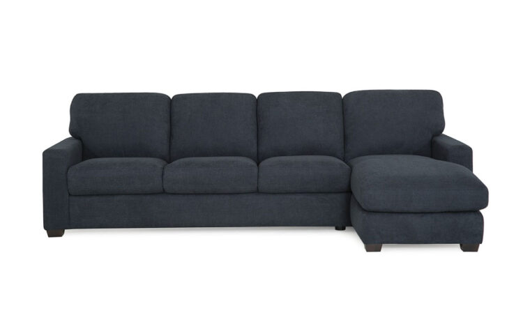 westend sectional is a transitional sectional in charcoal fabric