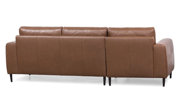 back view of atticus sectional is a mid-century modern sectional with chaise