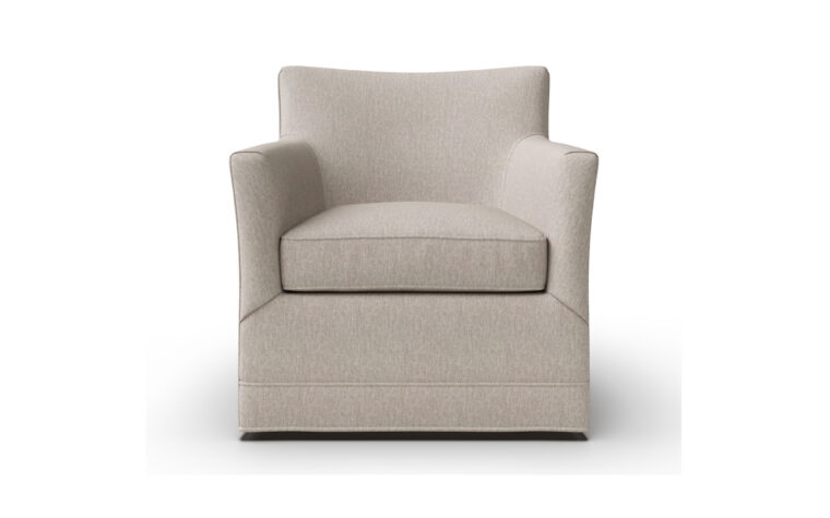 Clarissa Swivel Chair by Vogel - Kismet Linen cover