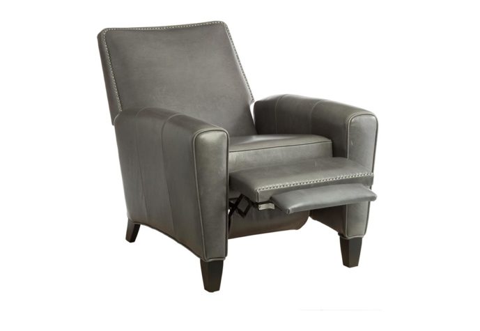 reclining chair open the 15430 classic deluxe recliner in charcoal leather