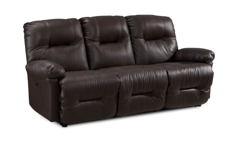 The Zaynah leather reclining sofa made in Canada by Best Home Furnishings.