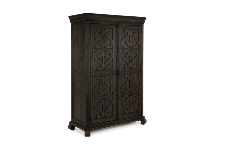 The Bellamy Door Chest is warm and inviting and has a peppercorn finish