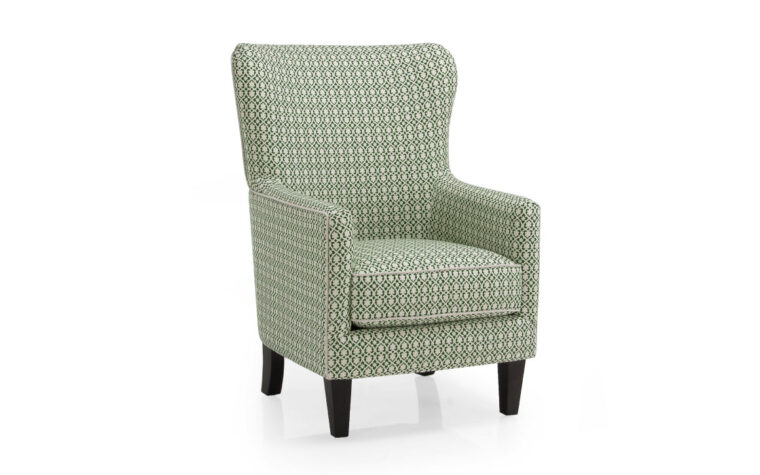 2379 chair is a transitional chair with rounded back and comfortable seating in light green color