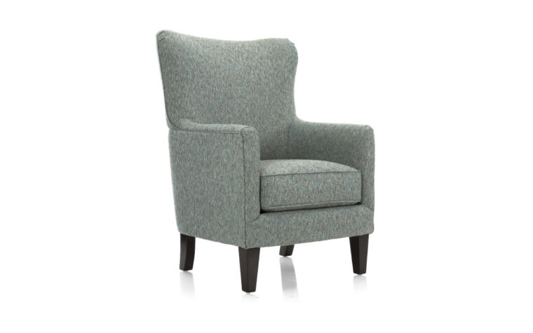 2379 chair is a transitional chair with rounded back and comfortable seating in light blue color