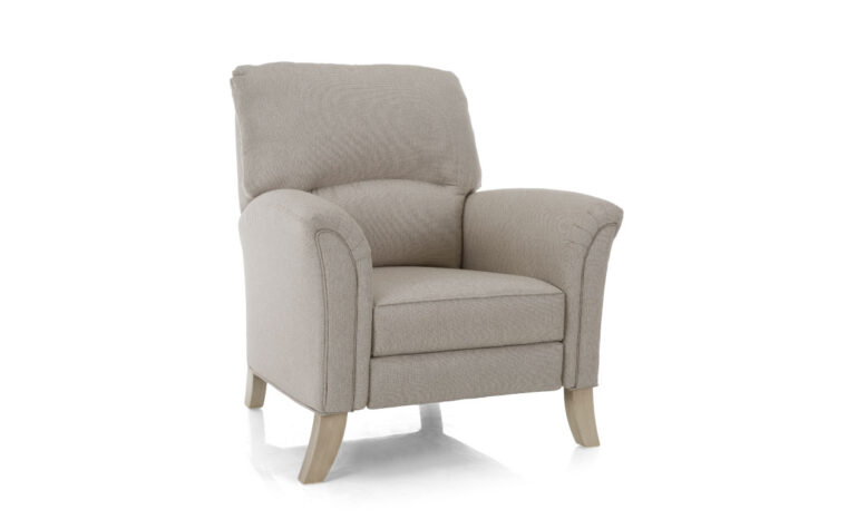 2450 push back chair is a contemporary push back chair in a neutral fabric with light wood stain