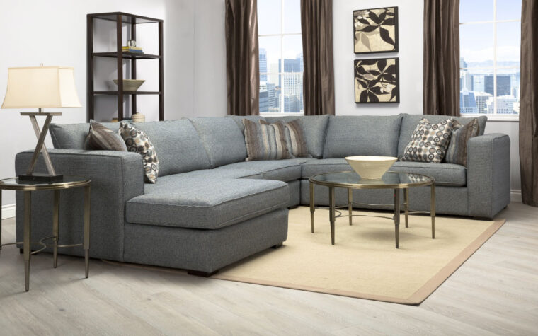 2900 sectional from Decor REst in a blue fabric