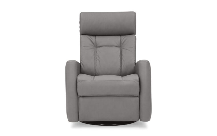 west coast ii chair is a contemporary chair with tufting on the back and sleek modern lines throughout in a grey leather