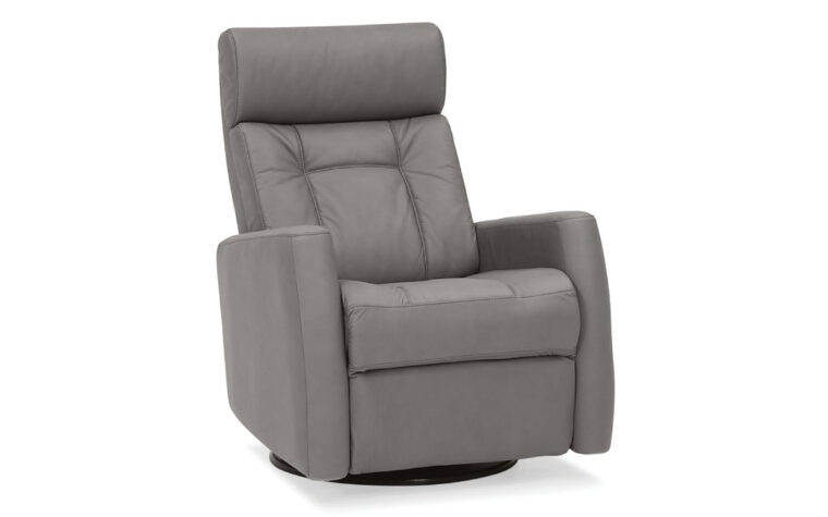 west coast ii chair is a contemporary chair with tufting on the back and sleek modern lines throughout in a grey leather