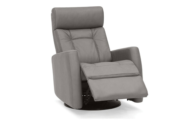 west coast ii chair is a contemporary chair with tufting on the back and sleek modern lines throughout in a grey leather
