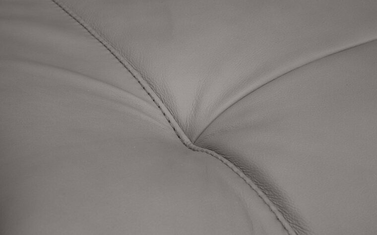 west coast ii tufting details with grey leather