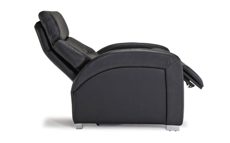 ZG5 Zero Gravity Chair in a brown fabric with back tufting and featuring zero gravity feature for relaxation and health purposes