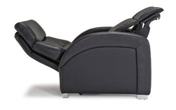 ZG5 Zero Gravity Chair in a brown fabric with back tufting and featuring zero gravity feature for relaxation and health purposes