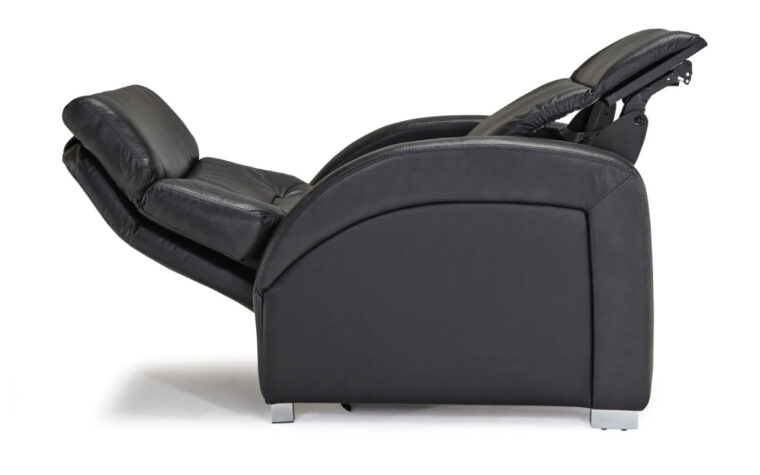 ZG5 Zero Gravity Chair in a brown fabric with back tufting and featuring zero gravity feature for relaxation and health purposes