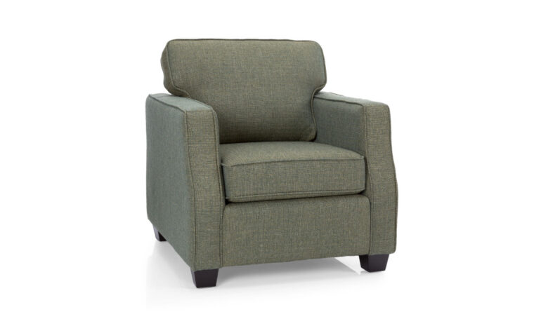 2570 chair is a green sofa with blue and geen accent pillows and great for a transitional living room