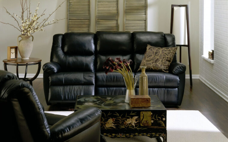 tundra sofa is shown in a dark brown leather and available in power or manual in a relaxed casual style