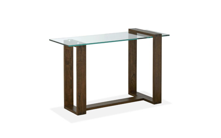 Bristow Sofa Table with wood and glass