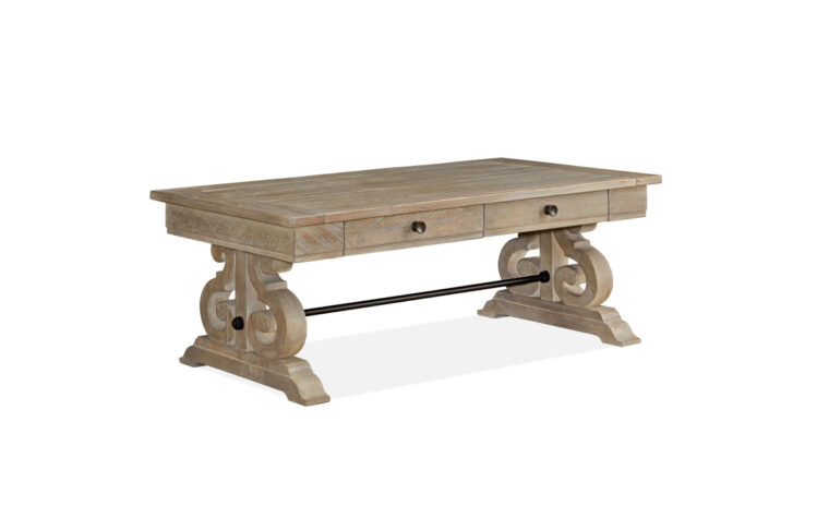 Tinley Park Cocktail Table - weathered bronze accents