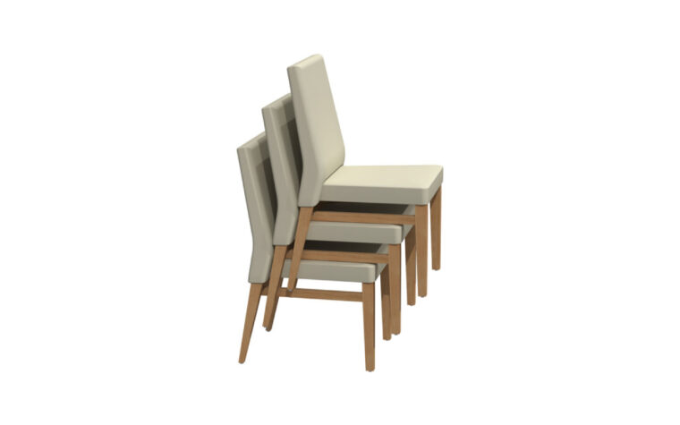 Stacked Upholstered Dining Chairs