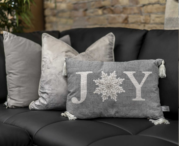 JOY - Christmas-themed pillow (inexpensive gifts)