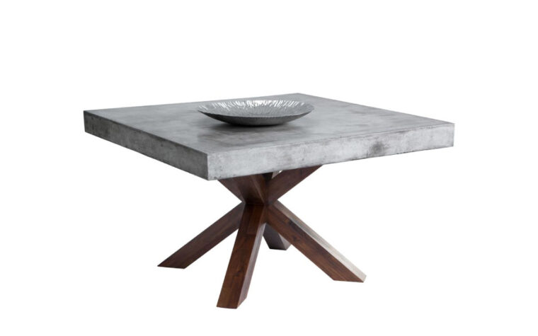 Warwick Dining Table-wood and concrete