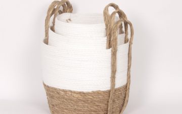 Decluttering - using baskets (Bacon Basketware)