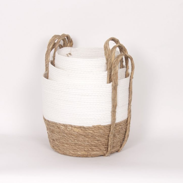 Decluttering - using baskets (Bacon Basketware)