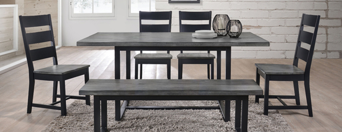 Donald Choi wooden dining set styled in modern dining room.