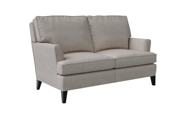 Birkley Loveseat by Vogel - Kismet Linen cover - quarter turn