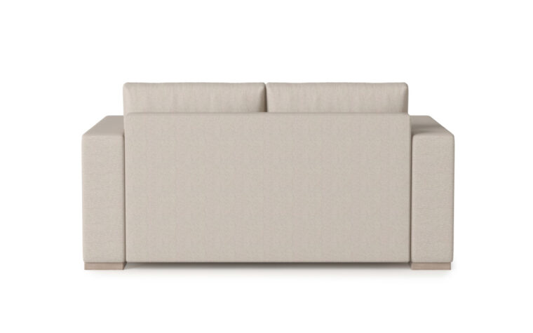 Broadway Loveseat - Vogel by Chervin - kismet linen - 2 over 2 cushions - back side
