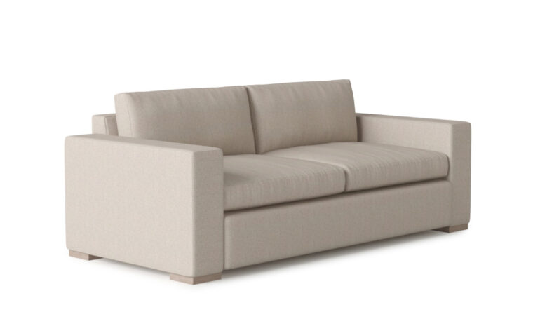 Broadway Sofa - Vogel by Chervin - kismet linen - 2 over 2 cushions - quarter turn