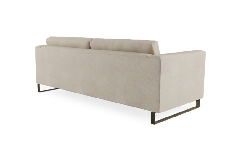 Oslo Sofa - Vogel by Chervin - kismet linen and dark brushed bronze - 2 over 2 cushions - back