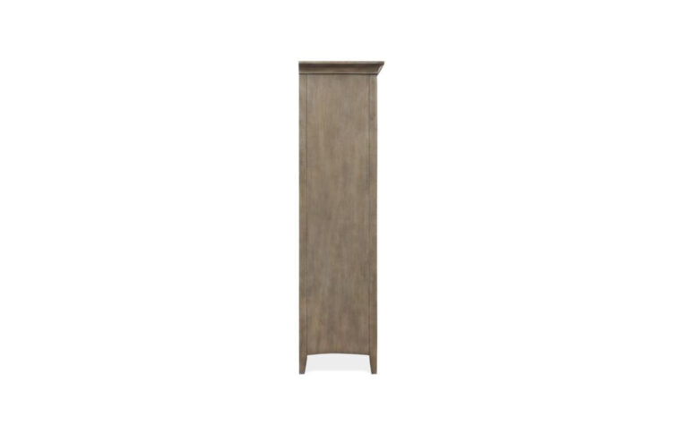 B4805-13 Paxton Place Door Chest - Dovetail Gray finish on transitional door chest - side view
