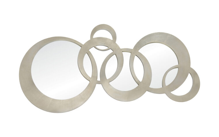 Dublin Circle - Renwil - intersecting metal circles with mirror centres as elaborate modern wall art