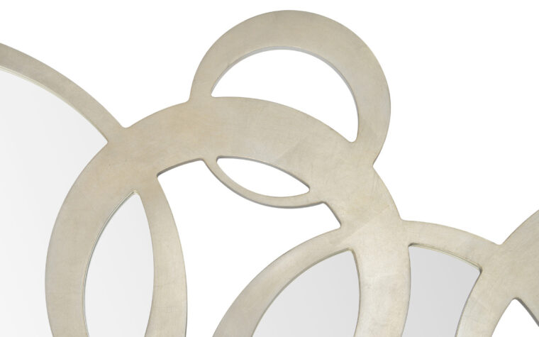 Dublin Circle - Renwil - intersecting metal circles with mirror centres as elaborate modern wall art