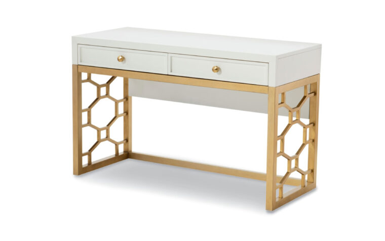 7810-6100 - Chelsea Vanity - Legacy Classic Kids - white and gold kids' desk in modern style