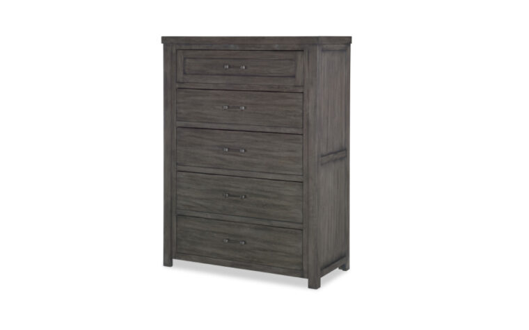 8830-2200 - Bunkhouse Drawer Chest - weathered espresso wood finish on 5 drawer kids' bedroom chest