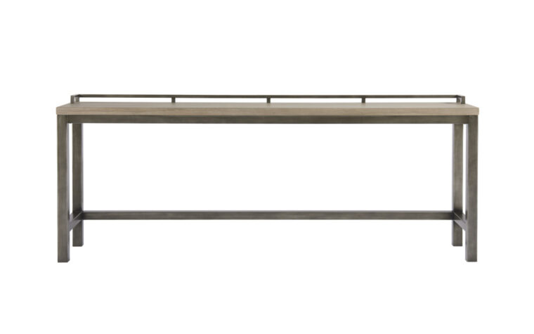 Multi-piece furnishing console table with a rustic design