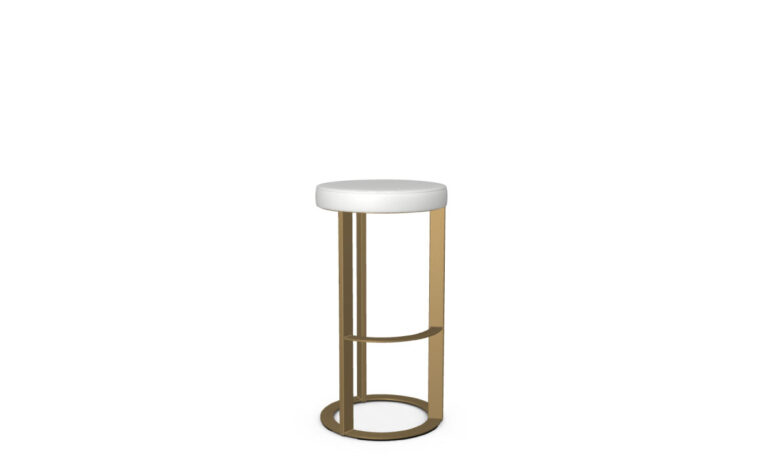 Non swivel bar stool with no backrest