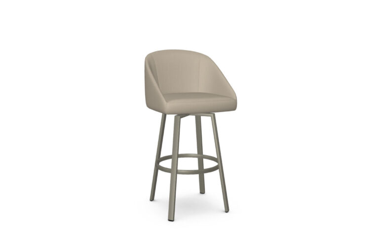 elegant swivel stool with round back