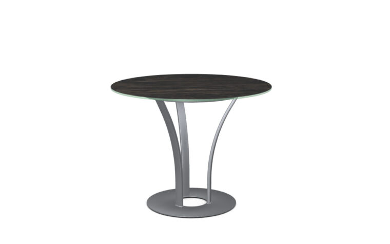 custom table with italian porcelain glass top