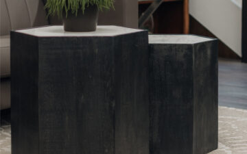 Modern tables with multiple materials